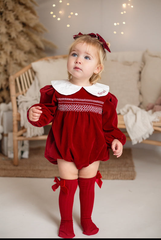 RED ROMPER (Personalized)