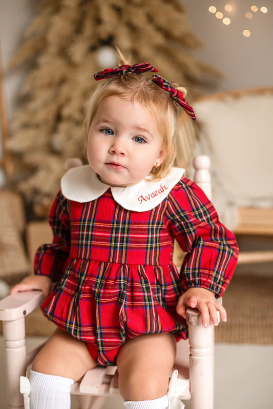 TARTAN ROMPER (personalised)